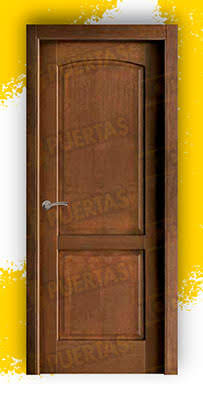 Puerta Block Madera Maciza Mod. Almería nogal oscuro