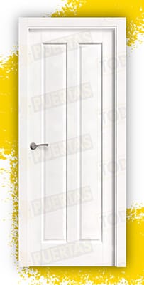 Puerta Block Madera Maciza Mod. Griso Lacada en Blanco