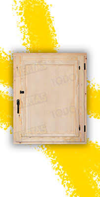 Ventana de Madera Natural de Pino Mod. Huelva V1 Crudo